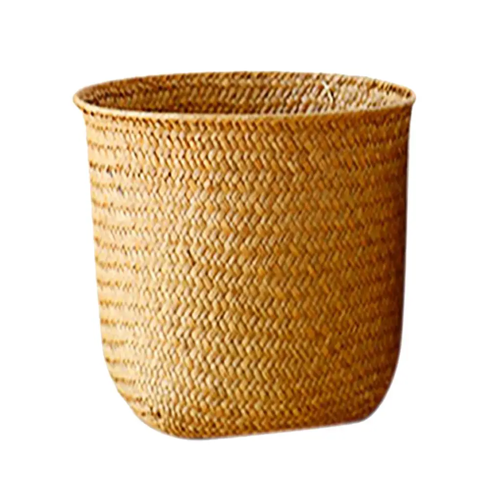 Hand-knitted Toy Storage Basket Fruit Basket Nordic Style Plant Pot Basket Hand-woven Collapsible Flower Basket