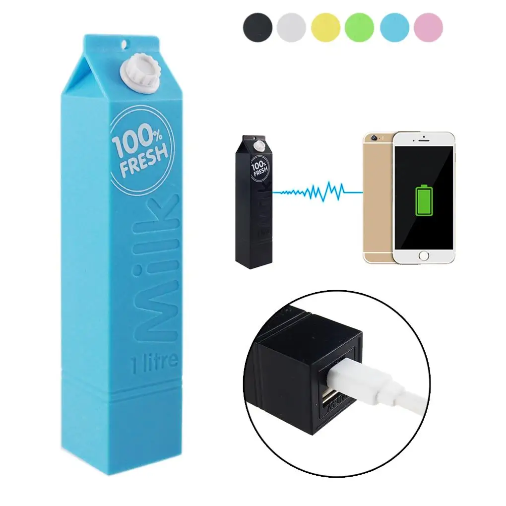 Universal power bank milk design 2600mAh backup power protable charger&powerbank Compatible with mobile phones USB charged