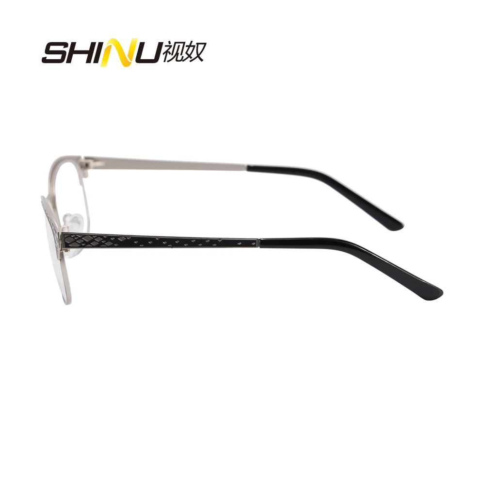 Модные брендовые очки металлические оправы женские Полуободковые с