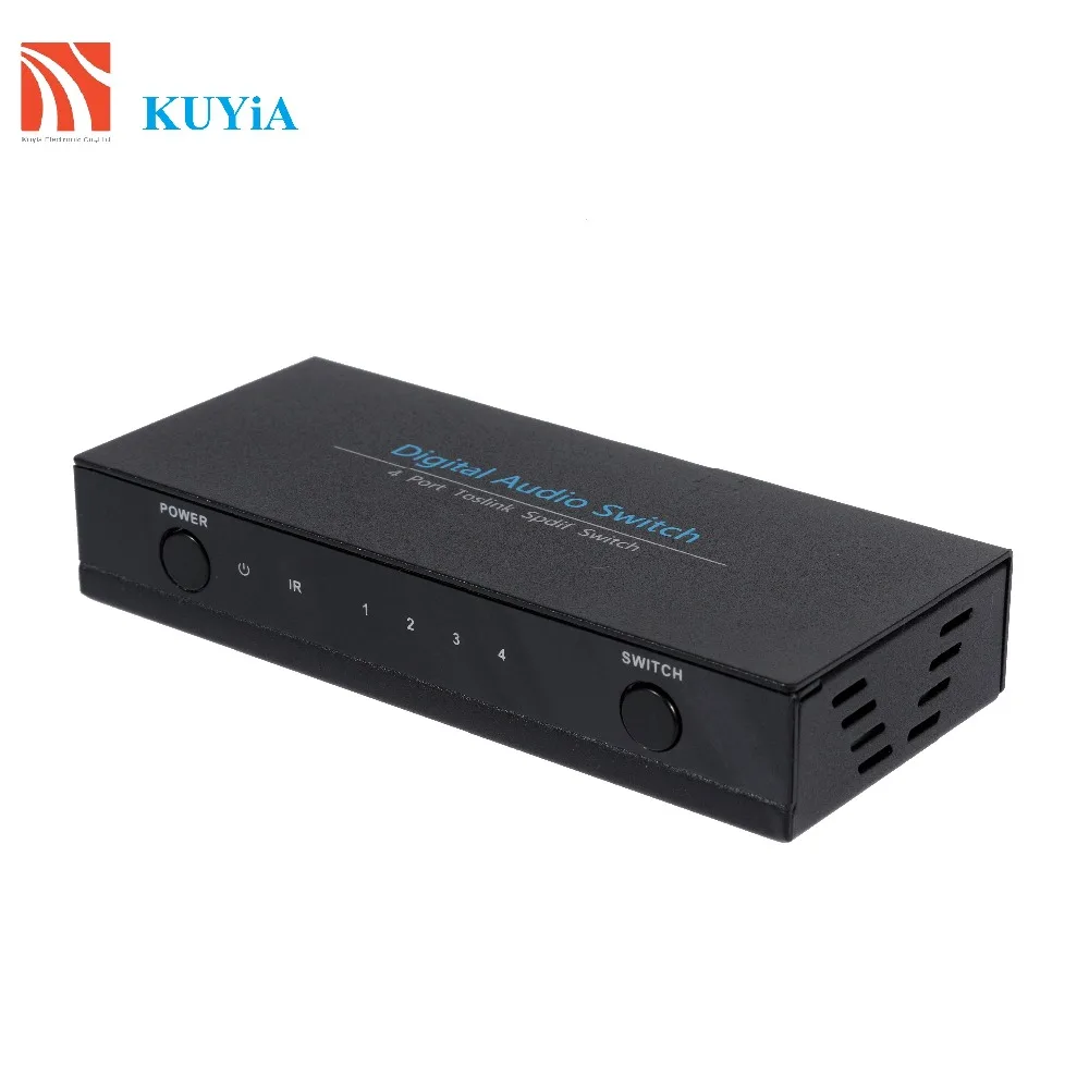 KUYiA высококачественный SPDIF TOSLINK Цифровой оптический аудио 4x1 распределитель (4