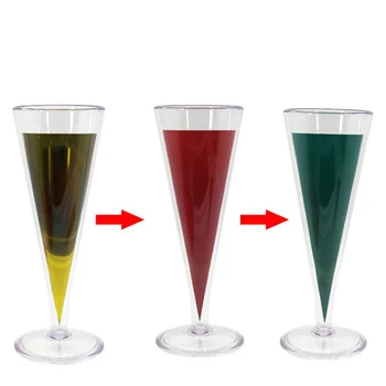 

3 Color Glass Stage Magic Tricks Props Free Shipping Easy Doing
