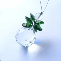 Красивый кристалл стекла санкатчер граненый шар + стеклянные бусы кулон для детали люстр, новогодняя елка висит капли украшения