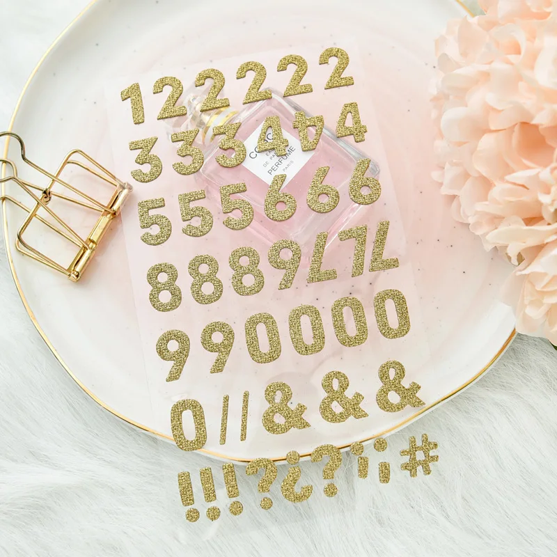 Золотые буквы и цифры 3D высечки самоклеящиеся наклейки для скрапбукинга Happy planner/изготовление открыток/Журнал проекта