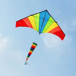 Бесплатная доставка Высокое качество большой радуга кайт с windsock воздушный змей в виде животного катушки летящая птица игрушка летающие