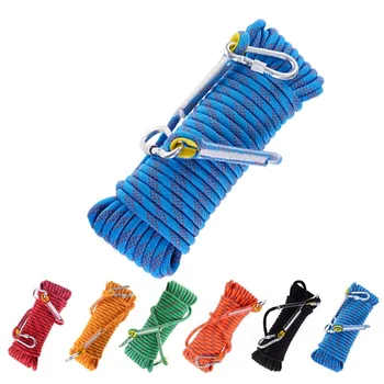 

14MM-16MM 100M, 2pcs safety hook,Outdoor safety belt mountaineering climbing cable harness life-saving rigging hardware