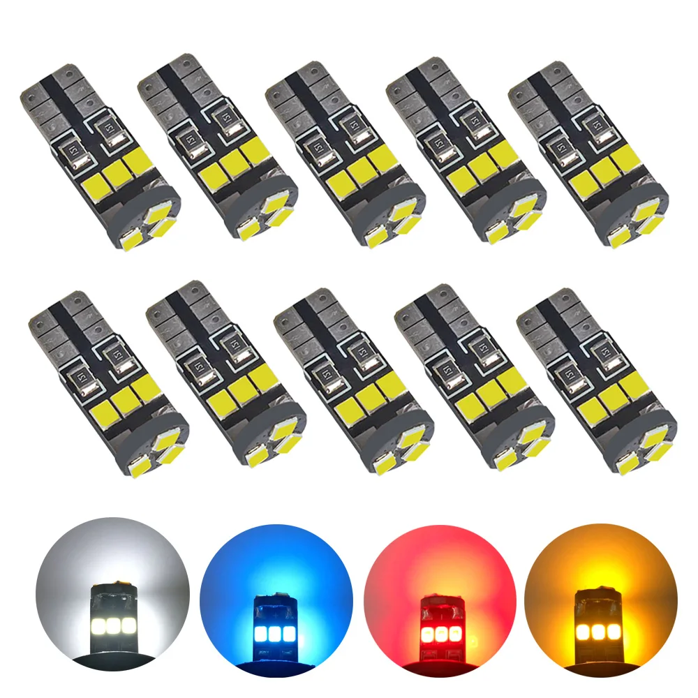 Светодиодные лампы VANSSI 10 шт. W5W 168 2825 194 9SMD для салона автомобиля купольная карта