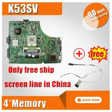 for ASUS X53S A53S K53SJ K53SC P53S K53SM K53SV laptop motherboard 2.1,2.3,3.0,3.1 DDR3 mainboard fully tested Original