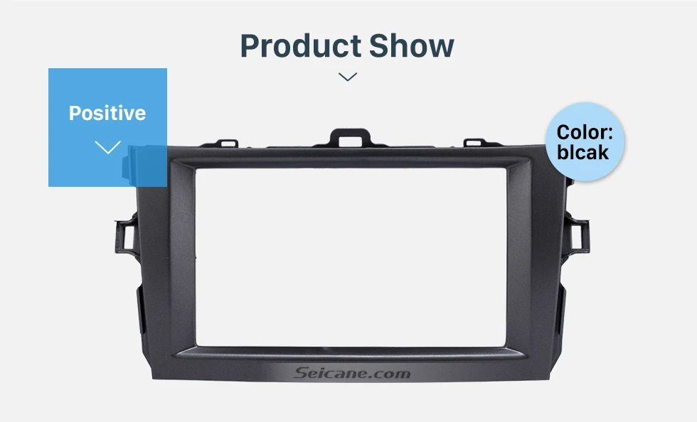 Product Show Black Double Din 2008 2009 2010 Toyota Corolla Car Radio Fascia Stereo Dash Kit Audio Player Panel Plate