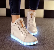LED Shoes Men Shoes Fashion Lace Up Breathable Glowing Blade Shoes led Flat Casual Brand Luminous Shoes Men Zapatos Hombre Y-8