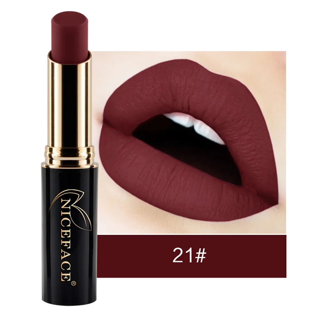 

New Matte Metal Lipstick Sexy Long Lasting Waterproof Nude Matte Velvet Makeup Lipsticks 12 Color #YL5