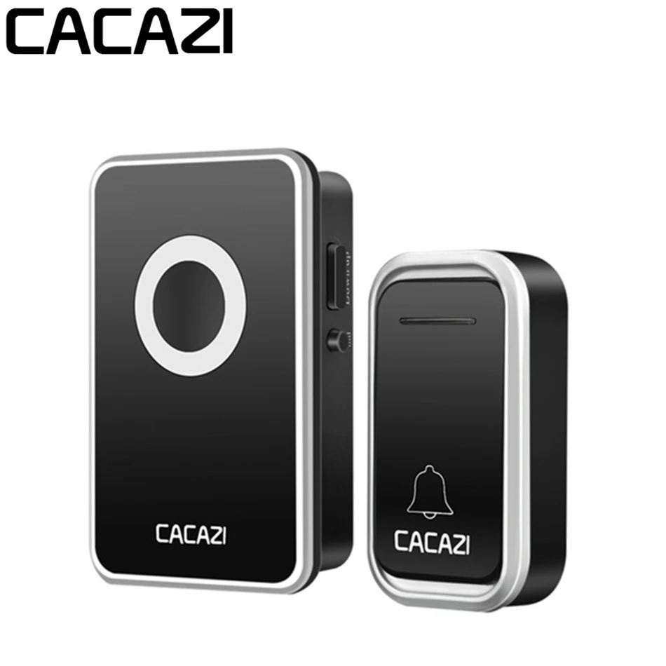 

CACAZI Smart Home Wireless Doorbell 300M Waterproof Door Bell AC 110-220V 80dB 1 Emitter 1 Receiver No Battery EU US