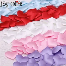 JOY ENLIFE 50pcs lots Heart Fabric 2cm Wedding Party Confetti Table Decoration Birthday Party Valentine s