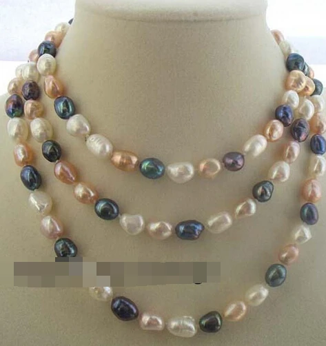 

N freshwater pearl multicolor baroque necklace 45" Discount AAA