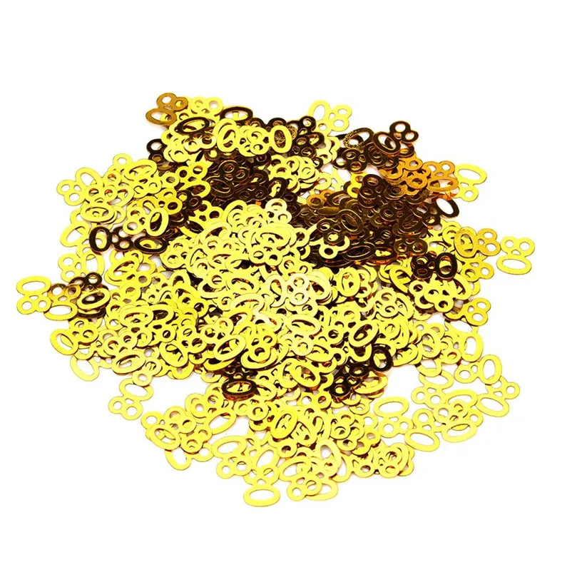 Gold Happy Birthday Confetti 30 40 50 60 70 80 Age Gold Number Decor Wedding Party Table Decoration Party Supplies S27 (9)
