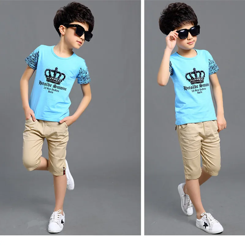 4 13 years old Children boys clothing,New summer 2016 big virgin short