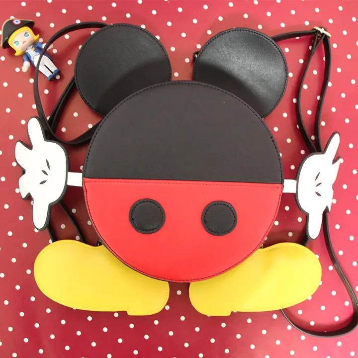 Милый мультяшный Микки мышь Плюшевый Рюкзак Kawaii для женщин девочек Детская сумка через плечо школьные сумки подарки на день рождения