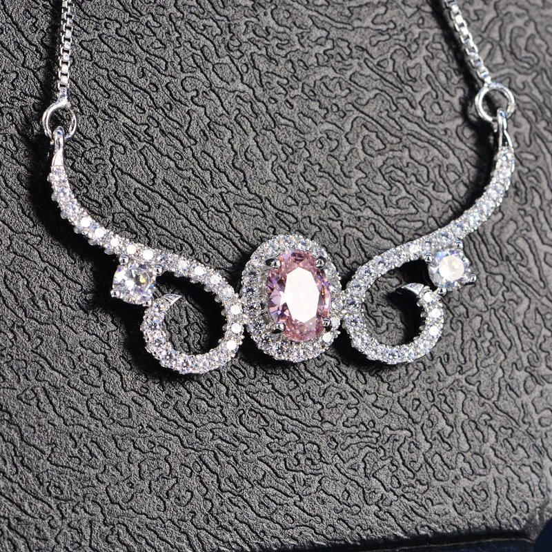 Cocktail Prom Dresses Multi Gems Topaz925 Sterling Silver Color Beautiful Charm Pendant Necklace HERN0073 | Украшения и