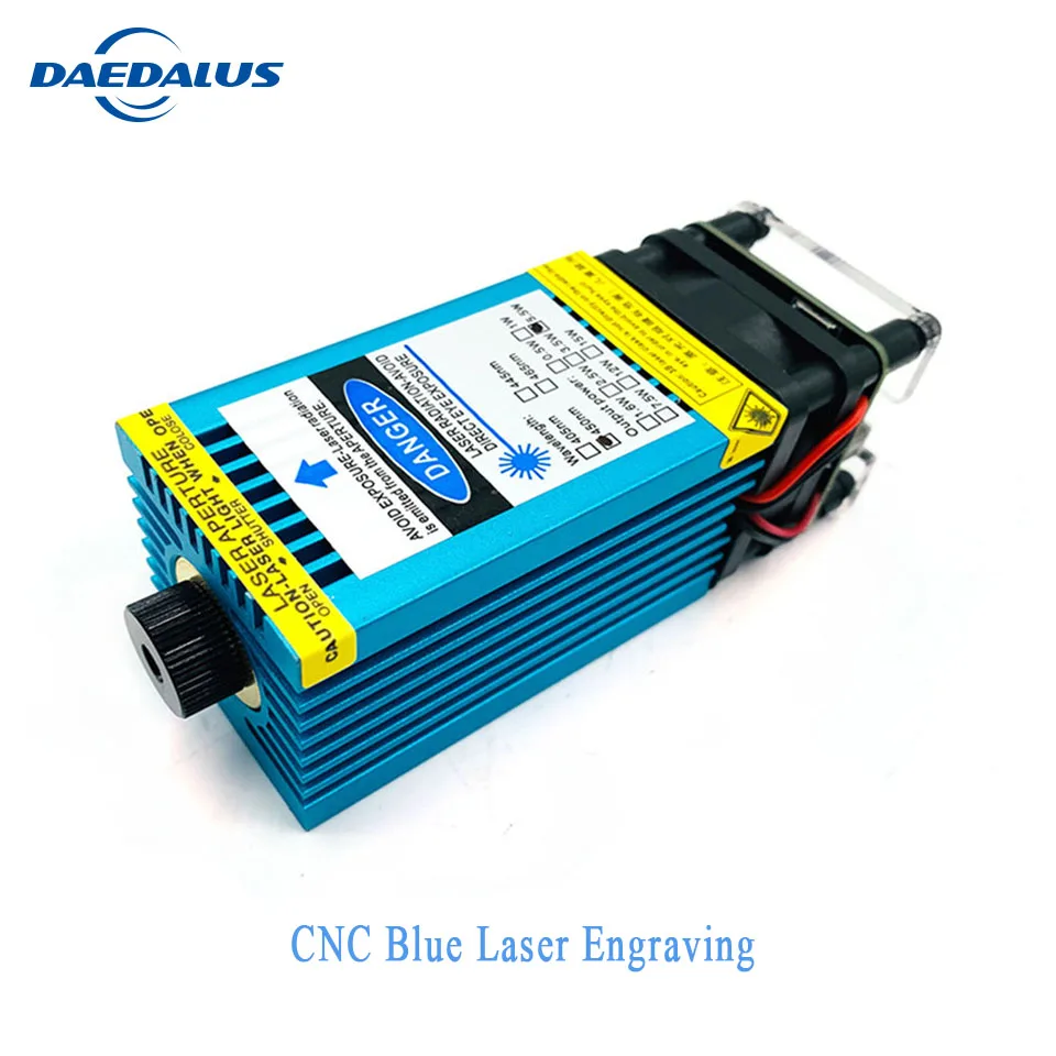 

500mW-15w Focusable Blue Laser Module 12V 33/40mm Laser Engraving Cutting TTL PWM for CNC 3018, CNC2418, CNC1610