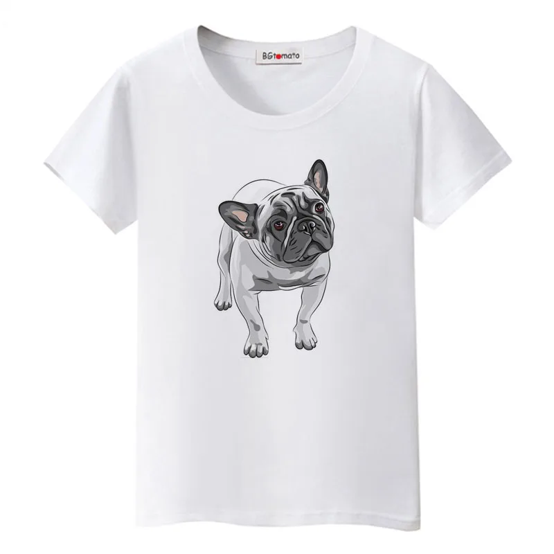 

BGtomato Lovely dog home pets t shirt women hot sale super cute animal t-shirt friends tops kawaii clothes haut femme