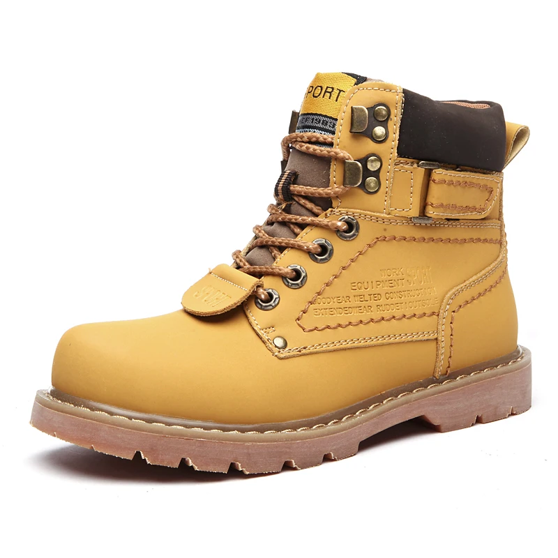 vismix new Men&Women Genuine Leather Boot Winter Windproof Warm Snow Boots Fashion Plus cotton Leisure Martin Boots