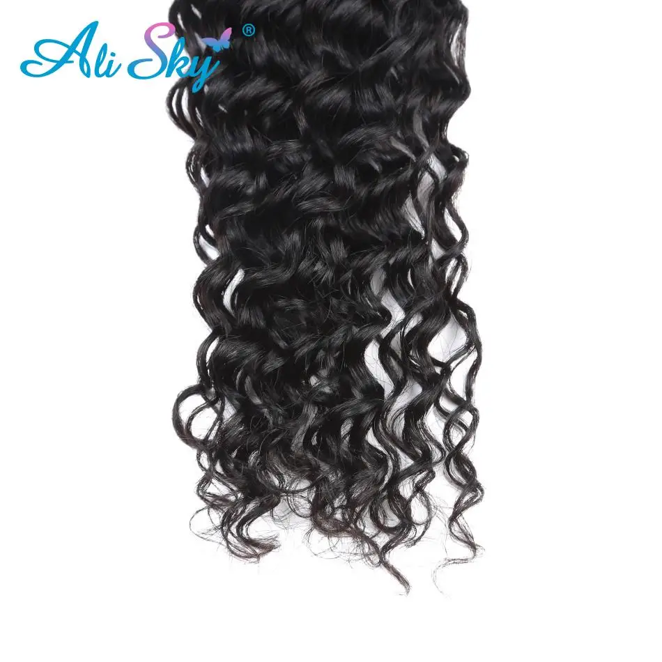 Ali Sky Hair Indian Deep Curly 4 Bundles With Closure Non-emy Hair 5 Pcs/lot Extension Weave Human Hair Bundles With Closure Ali Sky Hair Indian Deep Curly 4 Bundles With Closure Non-emy Hair 5 Pcs/lot Extension Weave Human Hair Bundles With Closure