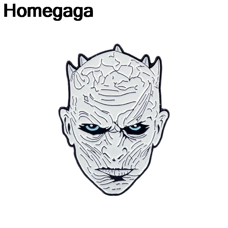 Homegaga Игра престолов ночной король цинк галстук забавные булавки броши для рюкзака, одежды для мужчин и женщин шляпа Декоративные значки медаль D2109