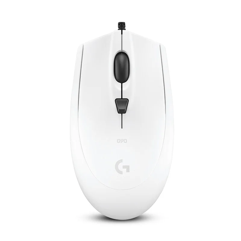 Проводная игровая мышь logitech G90 250-2500 dpi для ноутбука, ПК, геймера, Delta Zero, компьютерная мышь, мыши - Цвет: Белый