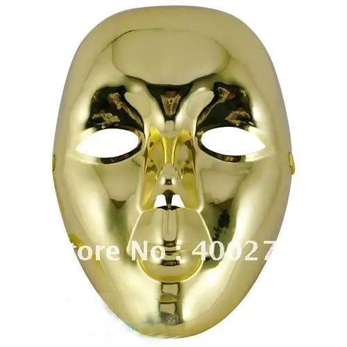 Wholesale 50pcs/lot Full Face Gold masquerade party city maskin Party Masks from Home