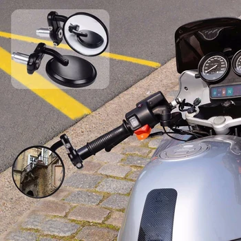 

Pair 7/8" 22mm Universal Handle Bar End Rearview Side Rear View Mirrors For Yamaha Honda Scooter Bikes Motorcycle Accessories