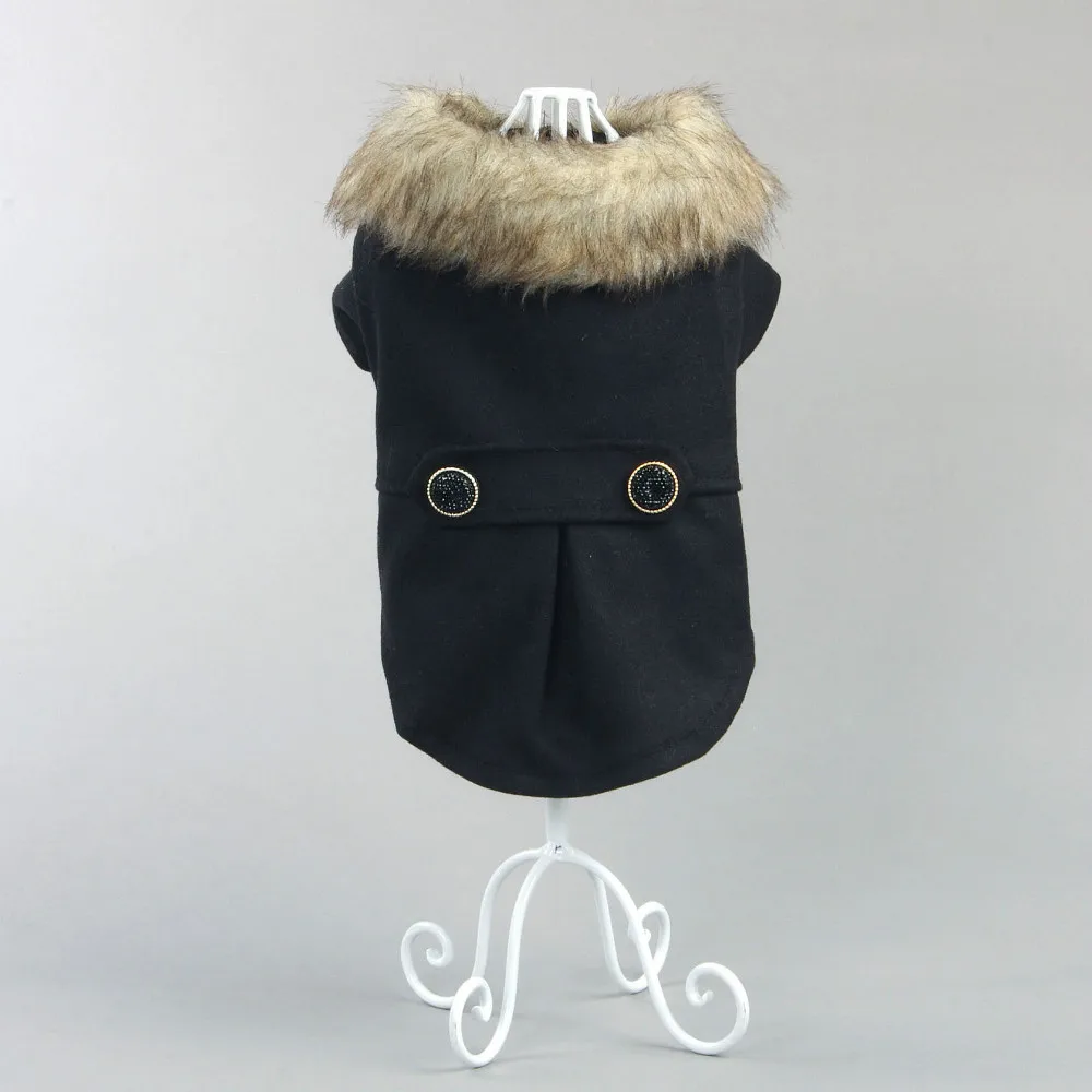 New design luxury Pet dog clothes big fur coat pet Autumn winter dog clothing XS-3XL pet winter Woolen coat pet products New design luxury Pet dog clothes big fur coat pet Autumn winter dog clothing XS-3XL pet winter Woolen coat pet products