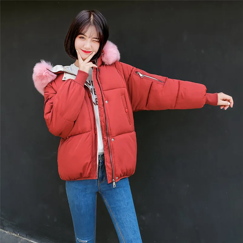 Fashion coats and jackets women winter ladies coats Winter Warm Coat Faux Fur Hooded Thick Slim Jacket Long Overcoat O15#N (16)