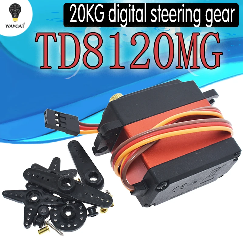 

TD-8120MG Waterproof Metal Gear Digital Servo with 20kg High Torque 180Angle for RC Remote Control Car Model Vehicle For DS3218
