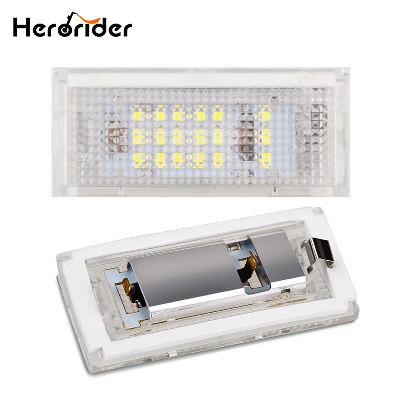 Herorider White 3528 Number Plate Lamp Bulb For Bmw E46 4d 323i 325i