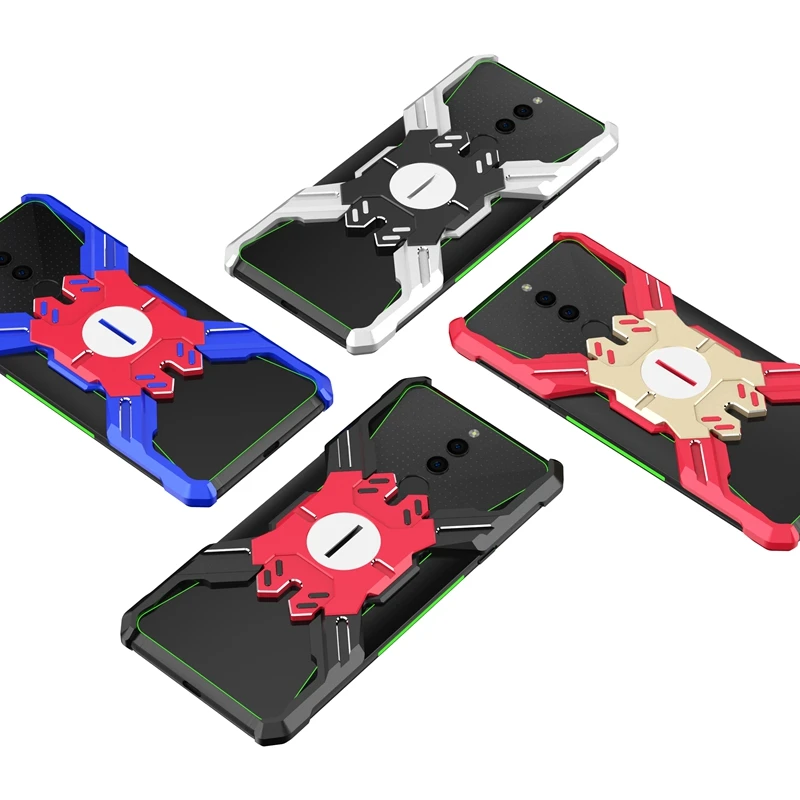 

For Xiaomi Black shark Helo Case Armor Heavy Dust Metal Aluminum Frame Hero Protection Shockproof Phone Shell Back Cover
