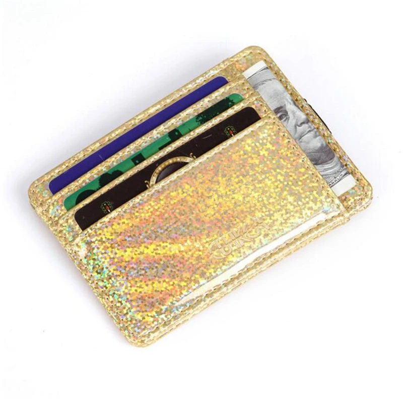 

Short Section Sequin Multi-Card-Bit Credit Card Holder Wallet For Men Women Card Bag Dollar Clip Travel Business Wallet