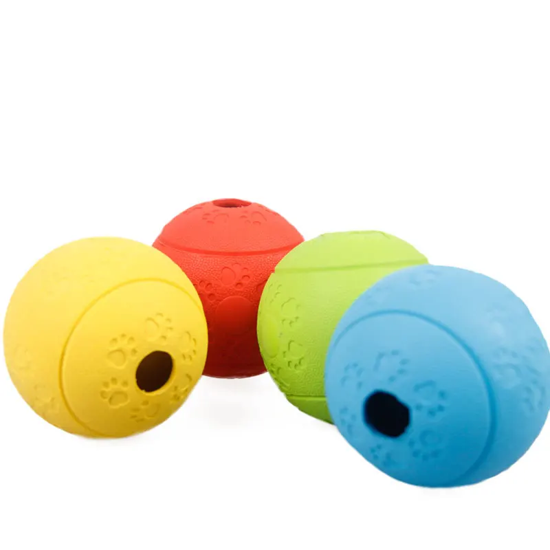 

Pet Rubber Ball Chew Dispenser Leakage Food Play Ball Interactive Pet Dental Teething Training Toy Dog Cat Toy Pet Supplies