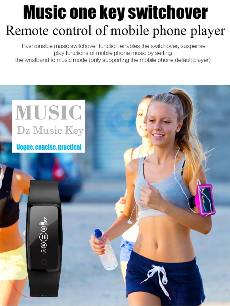 Водонепроницаемый смарт браслет с пульсометром и шагомером IP67|smart bracelet|fitness