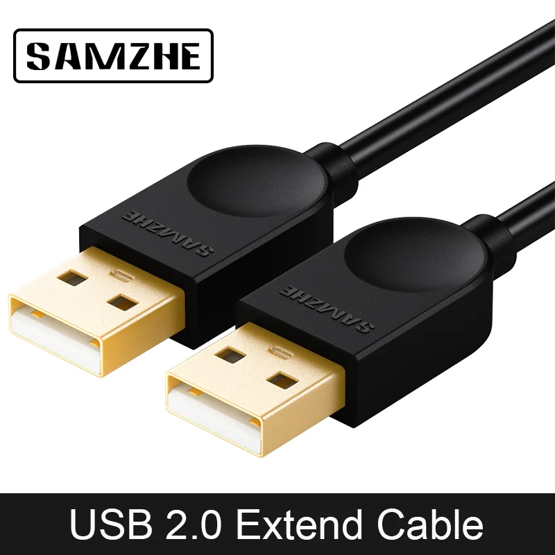 

SAMZHE USB2.0 Data AM/AM Cable Mobile Storage Cord Hi-Speed 28/24AWG Cable OFC Wire Double Connector PVC USB2.0 Cable