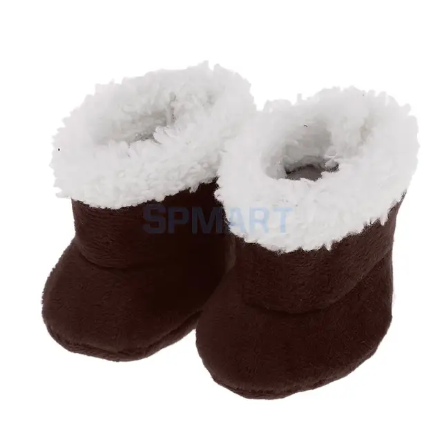Sharplace Belles Bottes en Peluche Rouge Chaussures pour Poupée Bébé Mellchan 9-11 Pouces Poupée Fille Reborn
