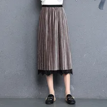 New Autumn and Winter Fashion Two-sided Skirt Women Sweet Slim Pleated Skirt Five Colors Optional