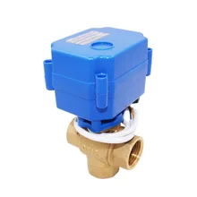 3way DC5V, DC12V DN15(уменьшить Порты и разъёмы) Электрический шаровой кран для малышей с рисунком персонажей из Порты и разъёмы) моторизованный шаровой клапан для смесительное оборудование