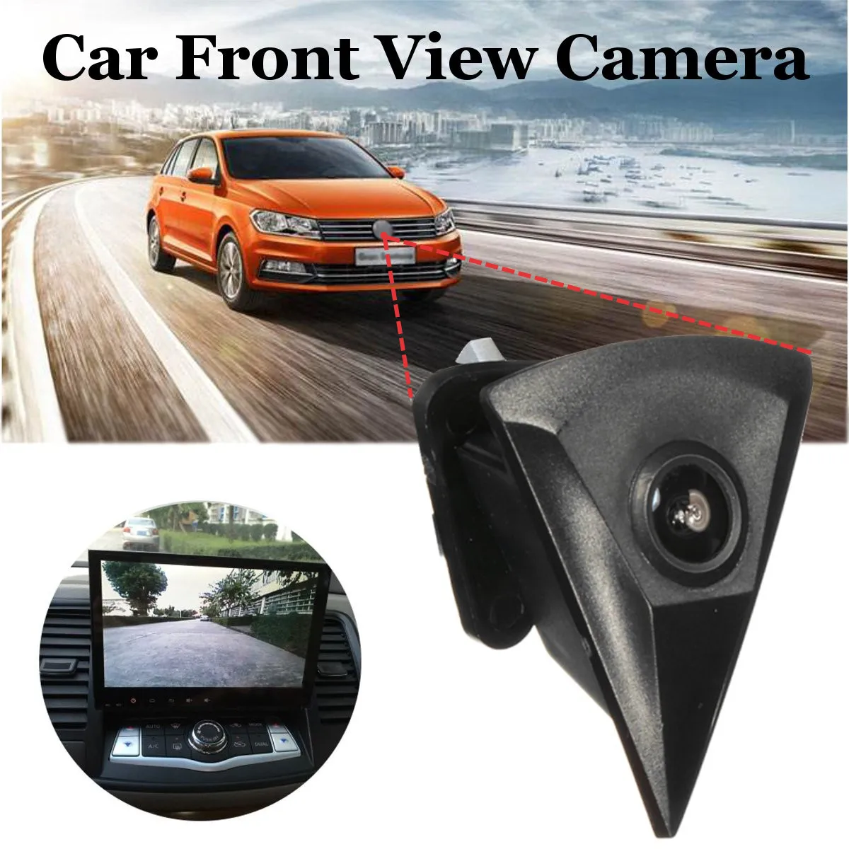 Kopen Auto CCD Front Camera Achteruitrijcamera Parking Assistance System Voor Monitor Backup Waterdicht 170 Graden Voor VW Volkswagen