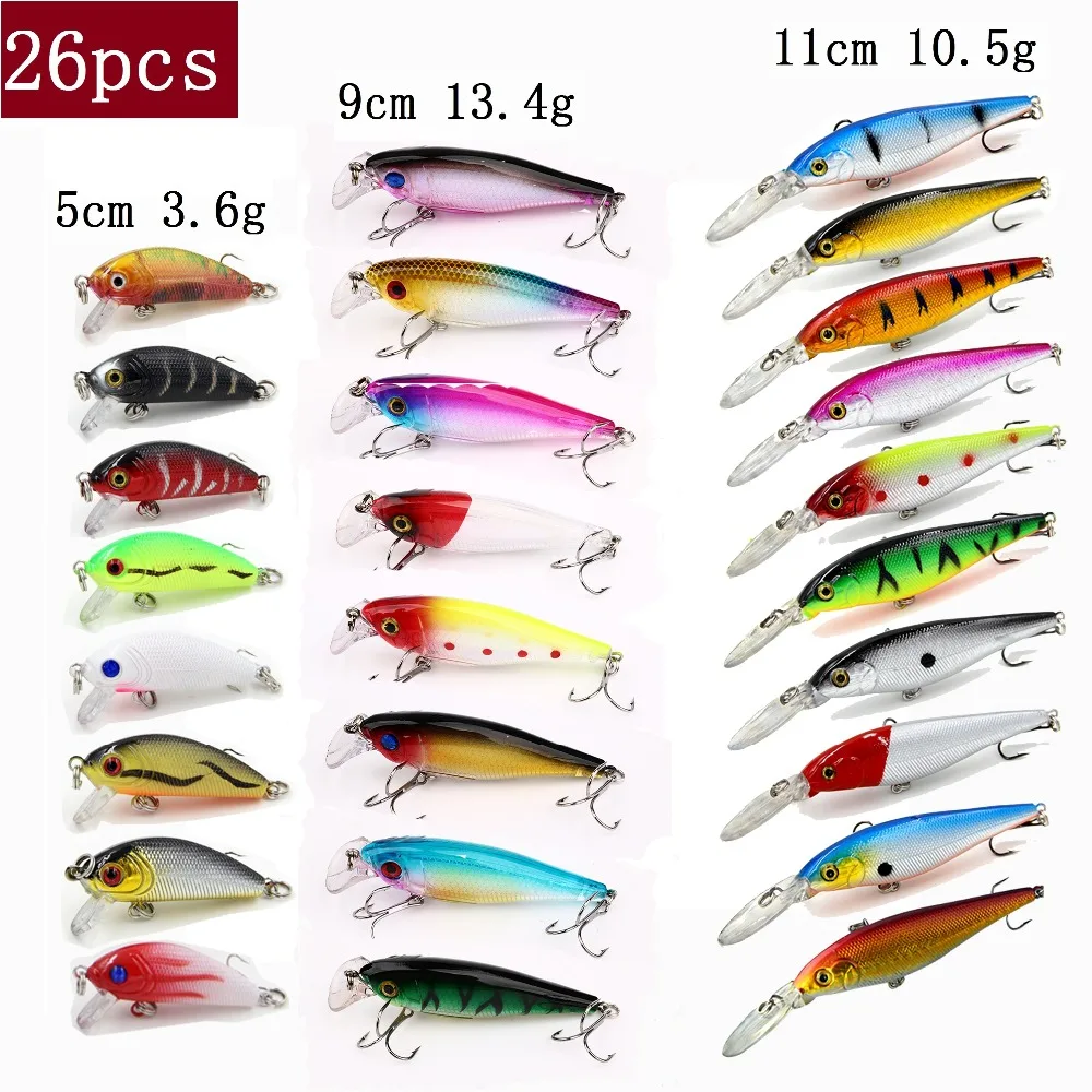 TUYA Fishing Lure Set Minnow Wobblers Trolling Crankbait Artificial Bait Floating Wobbler Cranks Bionic Fish Rolling Hard Lure