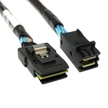 

10pcs/lot Cablecc Internal Mini SAS SFF-8087 to Mini SAS High Density HD SFF-8643 Data Server Hard Disk Raid Cable 50cm