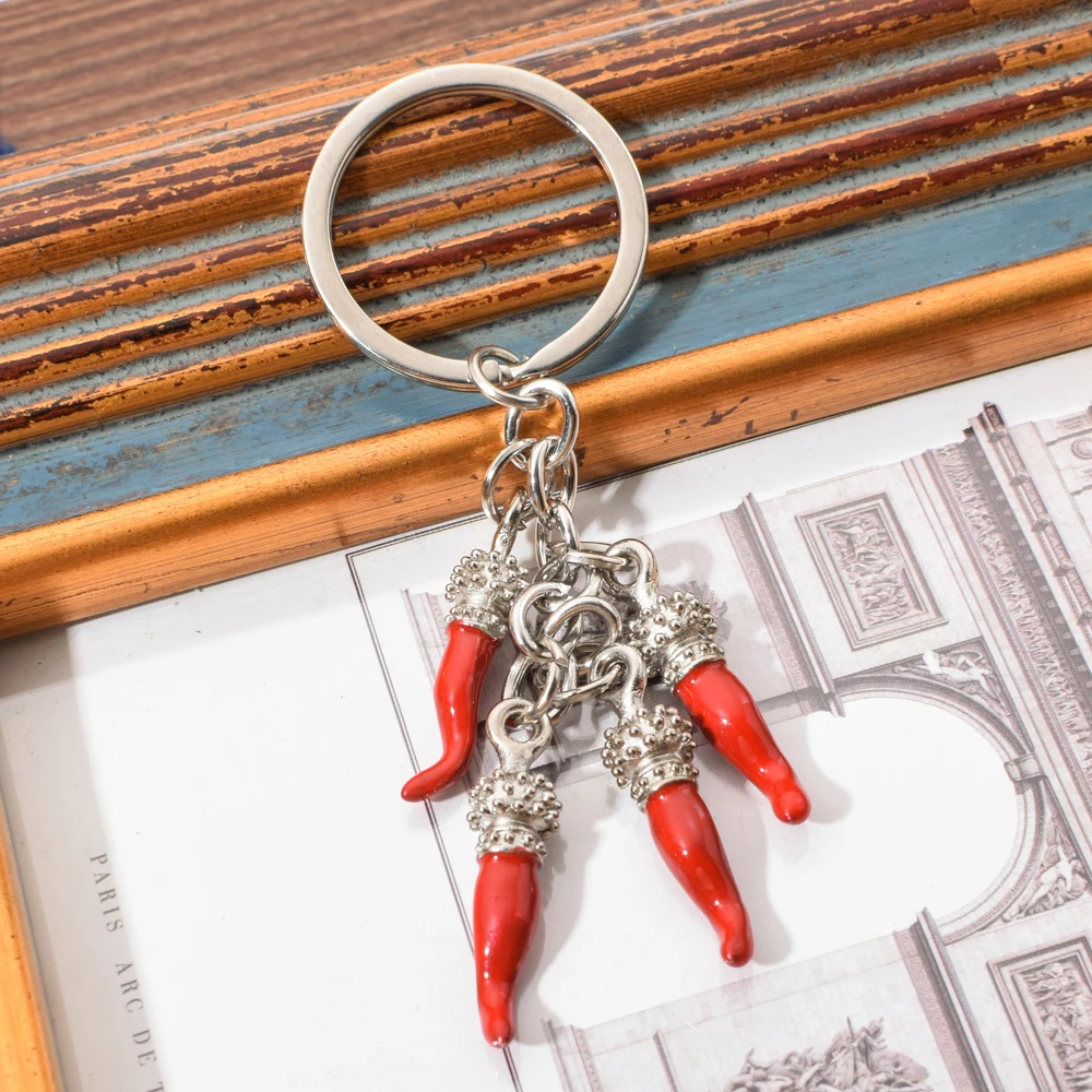 Vicney Красный Модный Chilli брелок для женщин, брелок для ключей, ювелирное изделие, брелок для Чили, сумка, очаровательный милый брелок