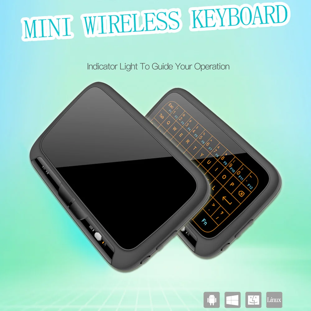 

H18+ 2.4GHz Wireless Mini Keyboard Full Touchpad Backlight Keyboard Large Touch Pad Remote Control for Smart TV Android TV Box