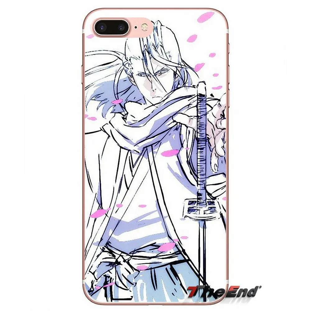 Bleach Byakuya Kuchiki Аниме Арт мягкий чехол для iPhone X 4 4S 5 5S 5C SE 6 6S 7 8 Plus Samsung Galaxy J1 J3 J5 J7 A3 A5 2016