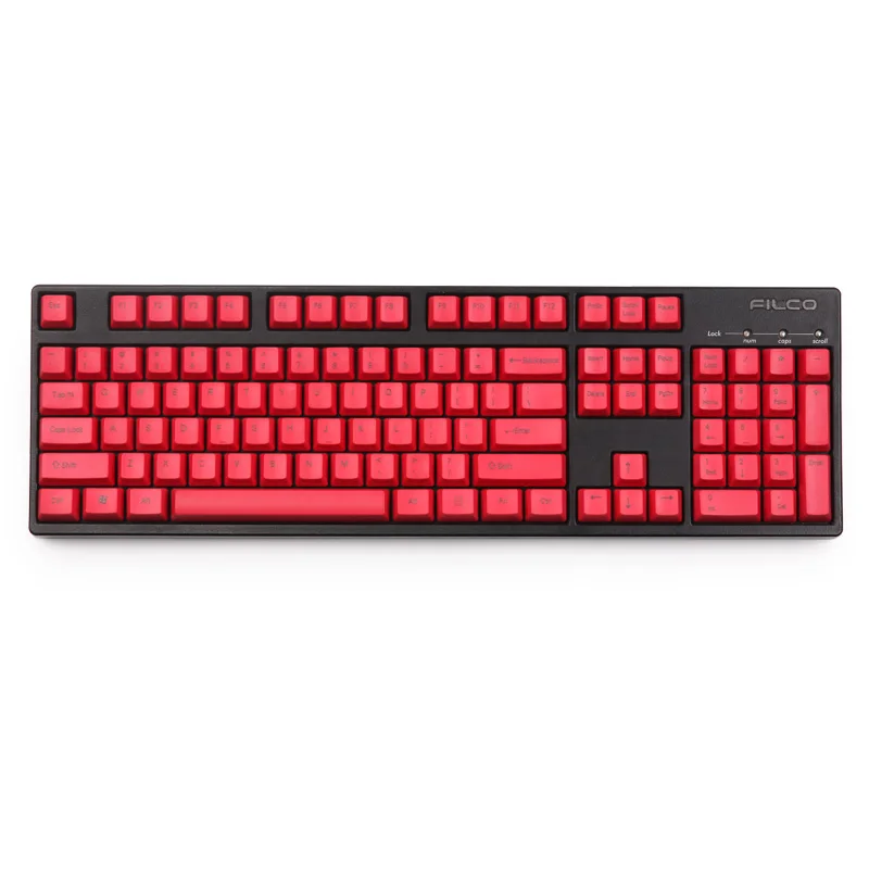 

Top printed Red keycaps OEM profile laser carving ANSI 104 keys for cherry mx mechanical keyboard