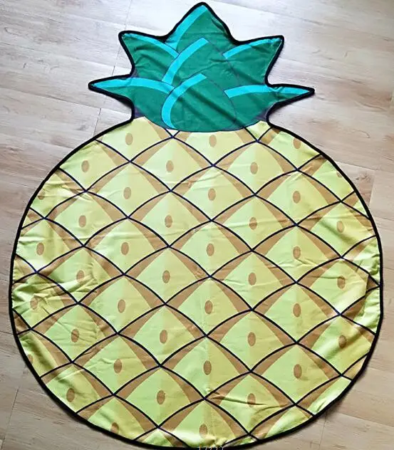 Необычный бургер/Пицца/пончик/французское пляжное полотенце Креативный дизайн серия микрофибра усовершенствованная ткань пляжный бассейн лучший партнер - Цвет: pineapple