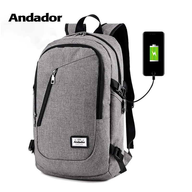 Mochila para ordenador portátil de moda para hombre, mochila de carga usb, mochila de estilo informal, mochila de viaje de negocios para hombre